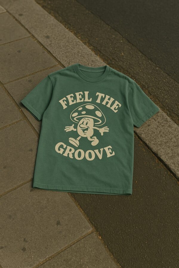 Groove Shroom Tee – Vintage Green